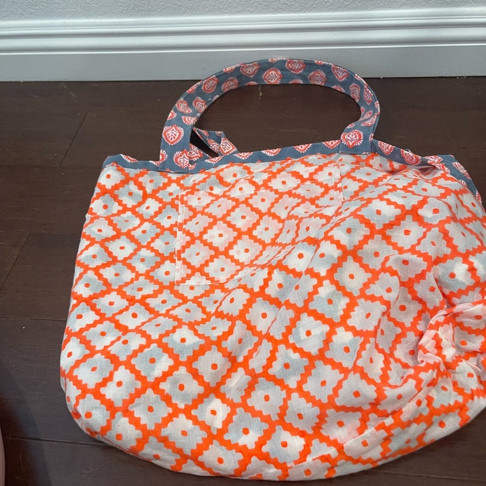 guc sz blockprints printed Patterned Tote Bag in “rose” - Picture 5 of 7